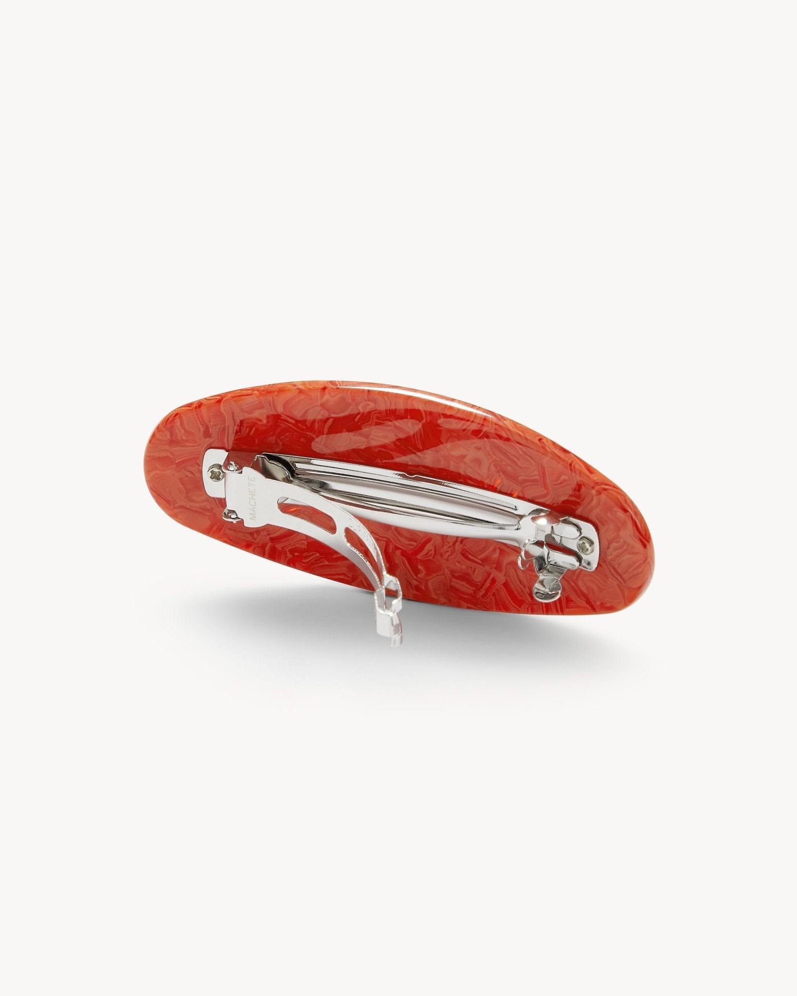 Jumbo Oval Barrette in Poppy - Image 2