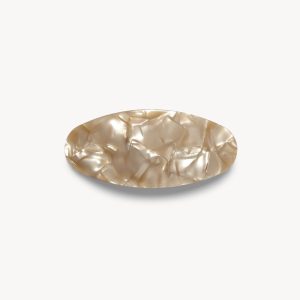 Jumbo Oval Barrette in Sand Shell