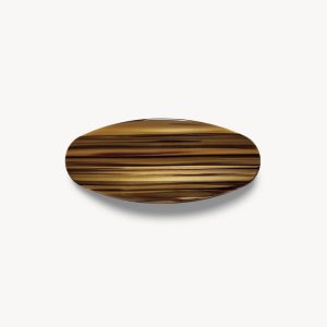 Jumbo Oval Barrette in Tiger’s Eye