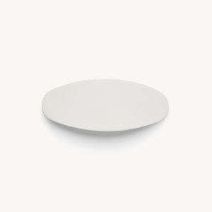 Jumbo Oval Barrette in White Matte