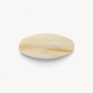 Jumbo Oval Barrette in Alabaster