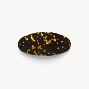 Jumbo Oval Barrette in Dark Tortoise