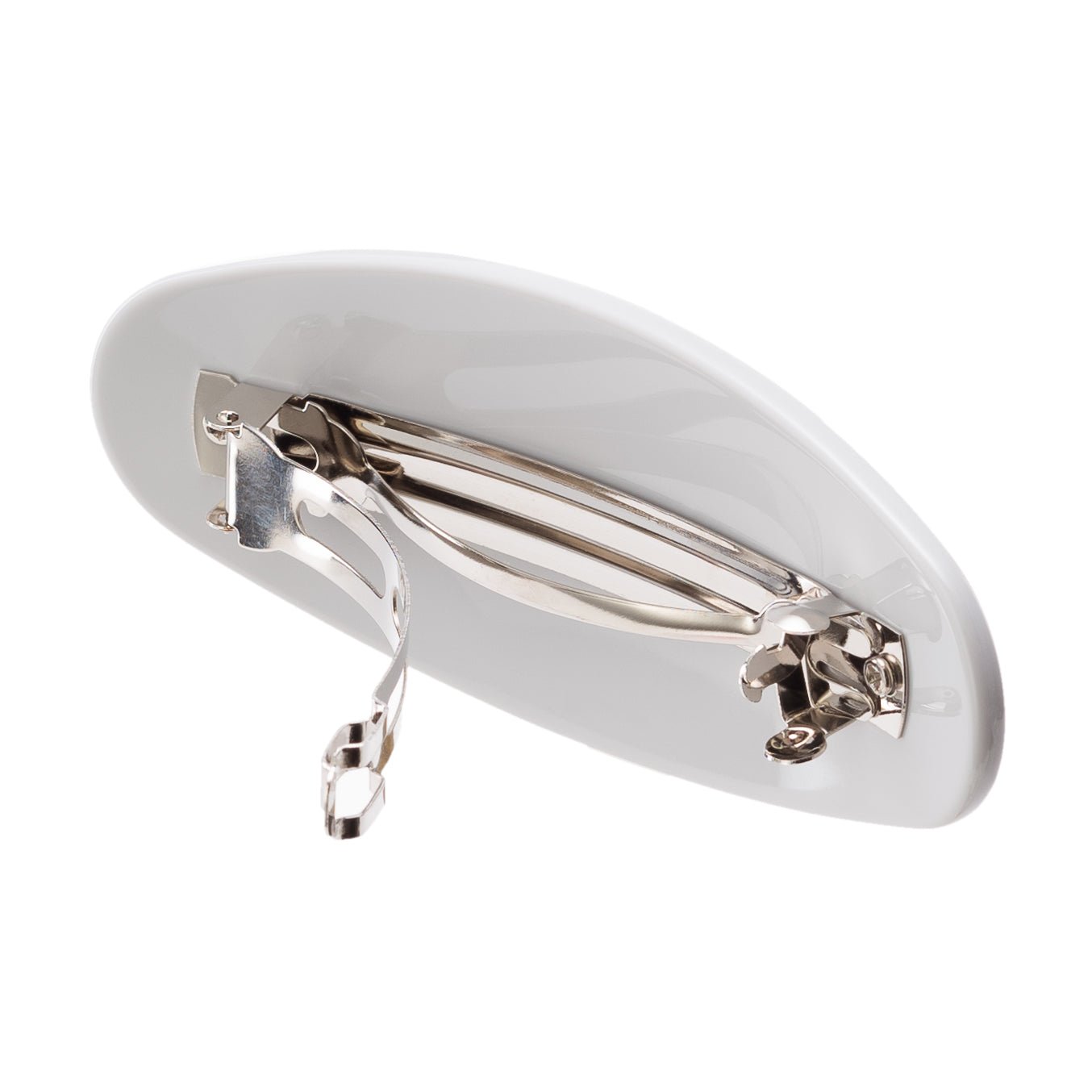 Jumbo Oval Barrette in Light Grey - Image 2