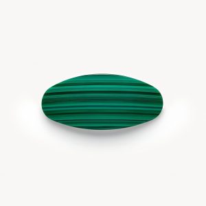 Jumbo Oval Barrette in Malachite