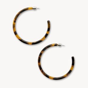 Large Hoops in Classic Tortoise
