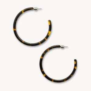Large Hoops in Dark Tortoise