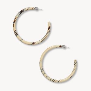 Large Hoops in Ganache