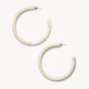 Large Hoops in Ivory