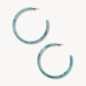 Large Hoops in Jadeite