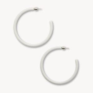 Large Hoops in Light Grey