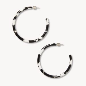 Large Hoops in Noir