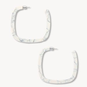 Large Square Hoops in Marble