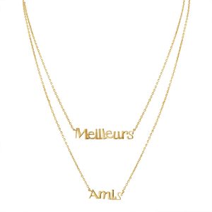 Meilleurs Amis / Best Friend Necklace in Gold