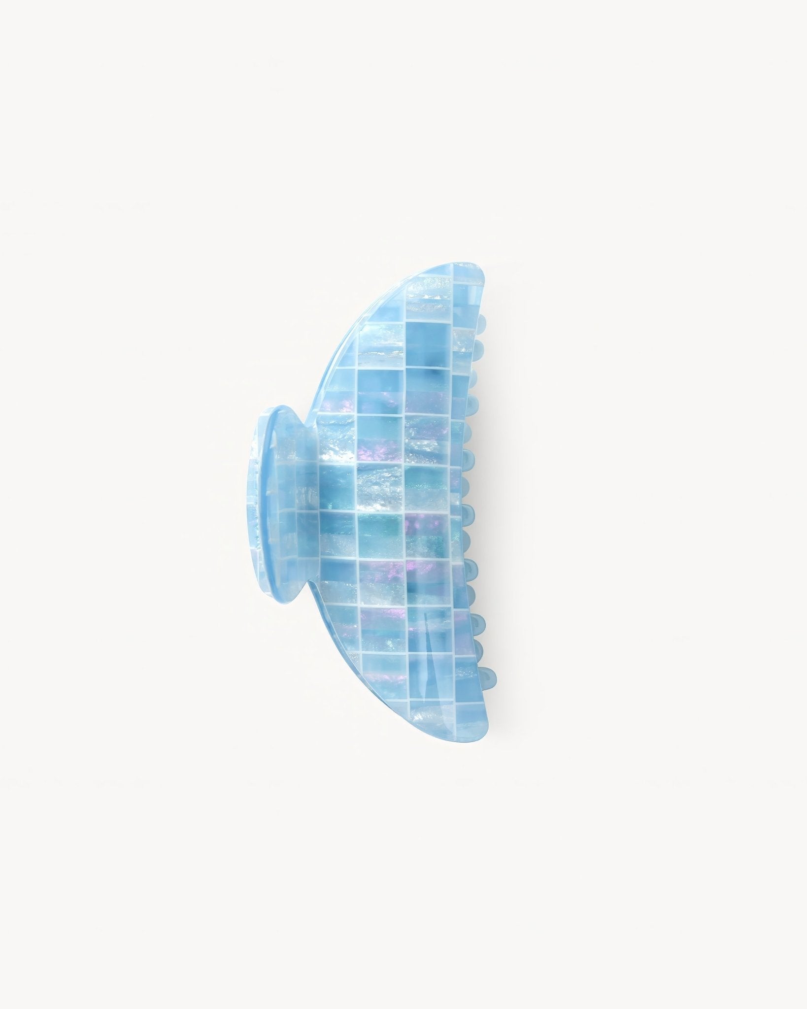 Midi Heirloom Claw in Blue Shell Checker