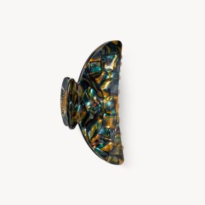Midi Heirloom Claw in Green Tortoise