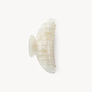 Midi Heirloom Claw in Opalite Shell Checker