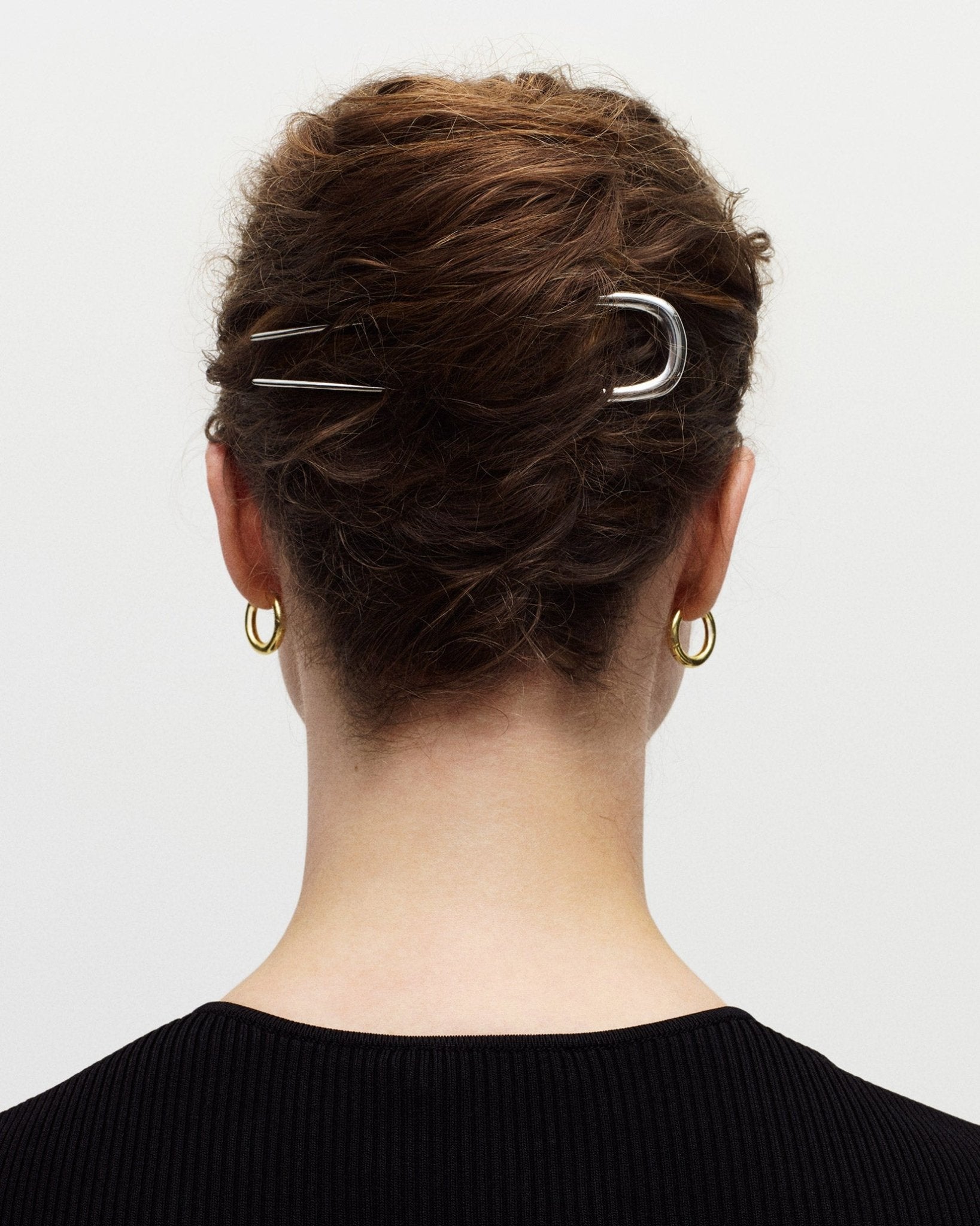 Midi French Hair Pin in Silver - Image 2
