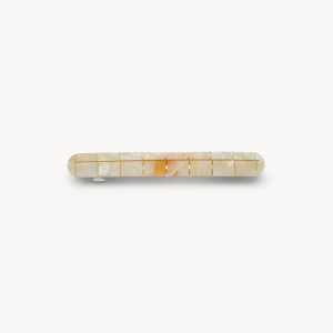 Midi Paris Barrette in Sea Shell Checker