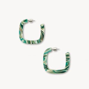 Midi Square Hoops in Stromanthe