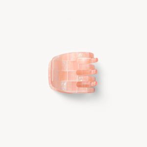 Mini Claw in Apricot Shell Checker