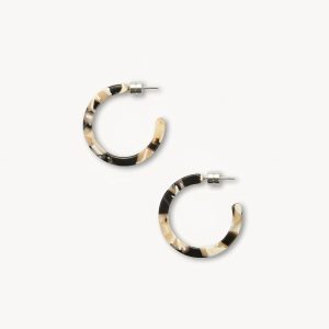 Mini Hoops in Abalone
