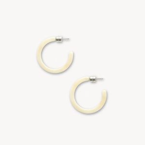 Mini Hoops in Alabaster