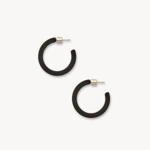 Mini Hoops in Black Matte