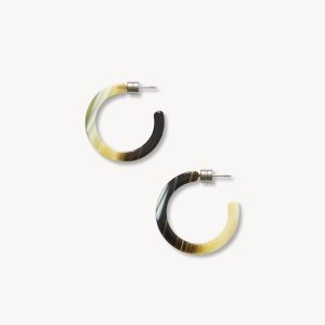Mini Hoops in Horn