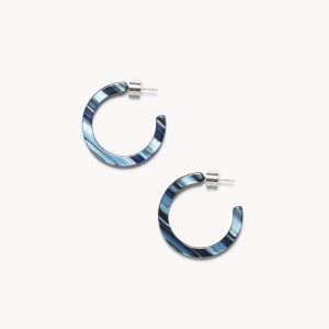 Mini Hoops in Indigo