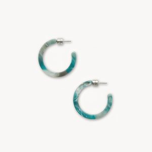 Mini Hoops in Jadeite
