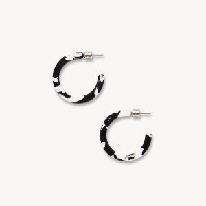 Mini Hoops in Noir