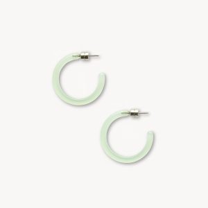 Mini Hoops in Sea Glass