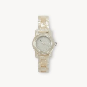 Mini Mono Watch in White Shell