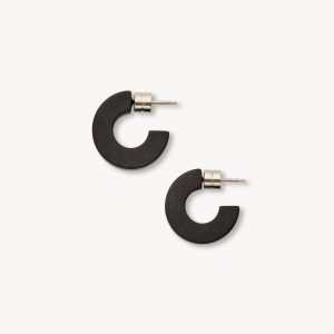 Muse Hoops in Black Matte