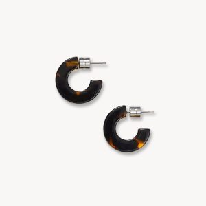 Muse Hoops in Dark Tortoise