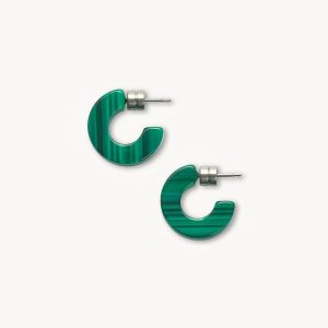 Muse Hoops in Malachite