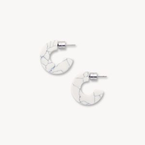 Muse Hoops in Marble