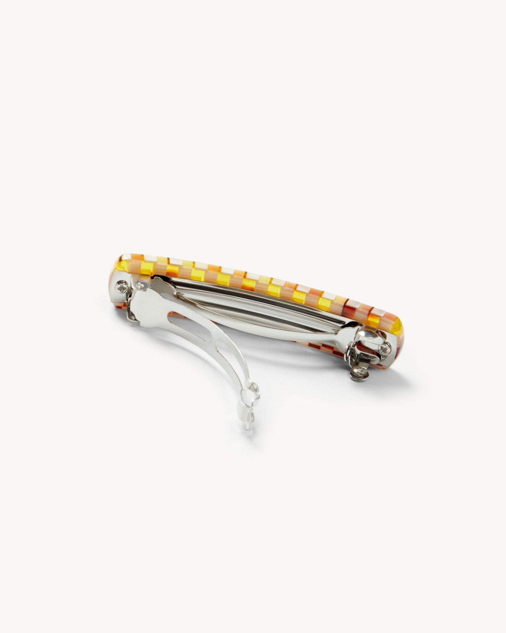 No. 3 Heirloom Barrette in Tortoise Checker - Image 2