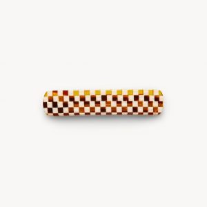 No. 3 Heirloom Barrette in Tortoise Checker