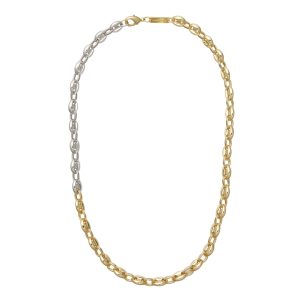 Petite Coffee Bead Necklace in 3/4 Gold
