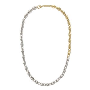 Petite Coffee Bead Necklace in 3/4 Silver