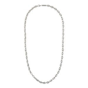 Petite Coffee Bead Necklace in Silver