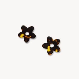 Petite Flower Charms in Dark Tortoise