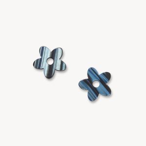 Petite Flower Charms in Indigo