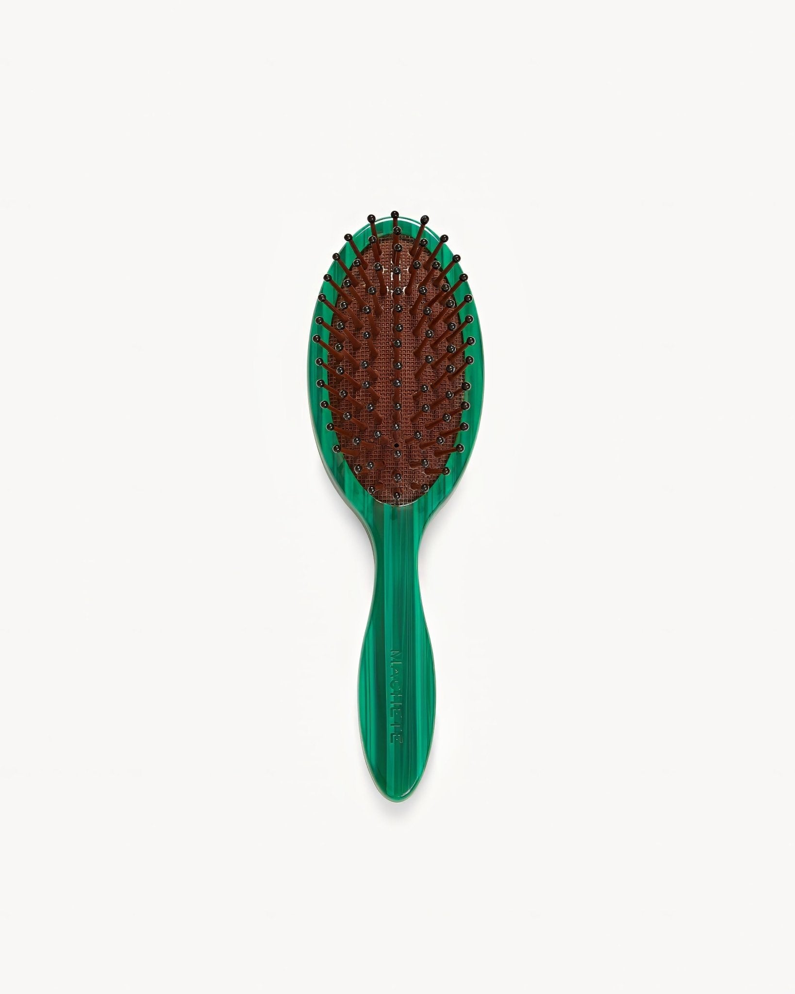 Travel Detangling Hair Brush in Malachite