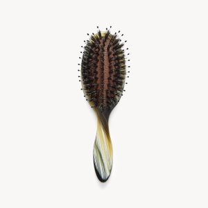 Travel Hair Brush in Horn