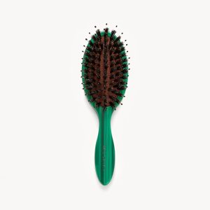 Travel Hair Brush in Malachite