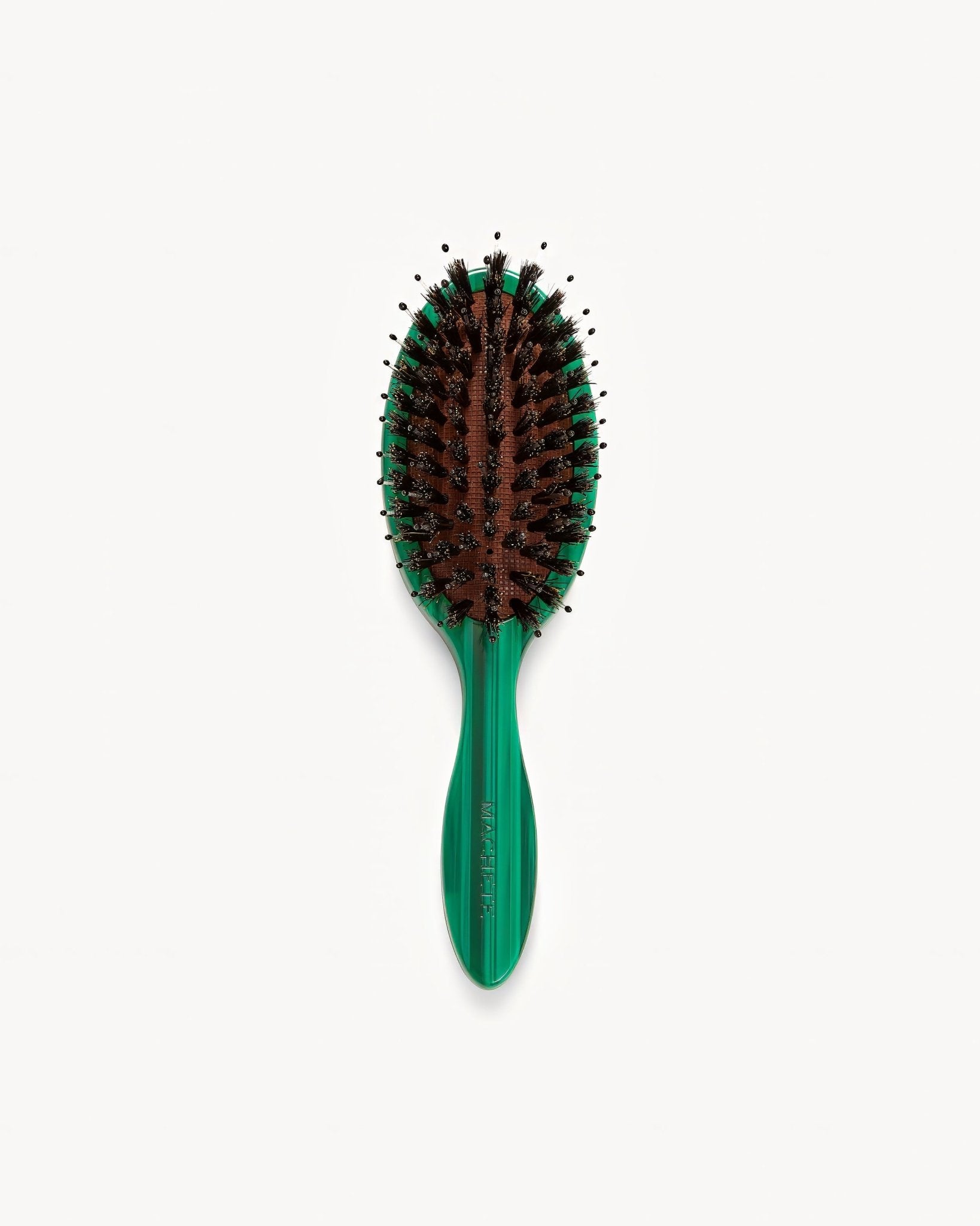Travel Hair Brush in Malachite