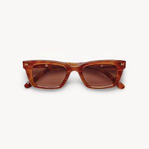 Ruby Sunglasses in Dark Tortoise Stripe