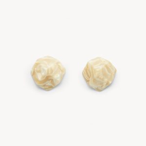 Sculpture Studs in Ivory